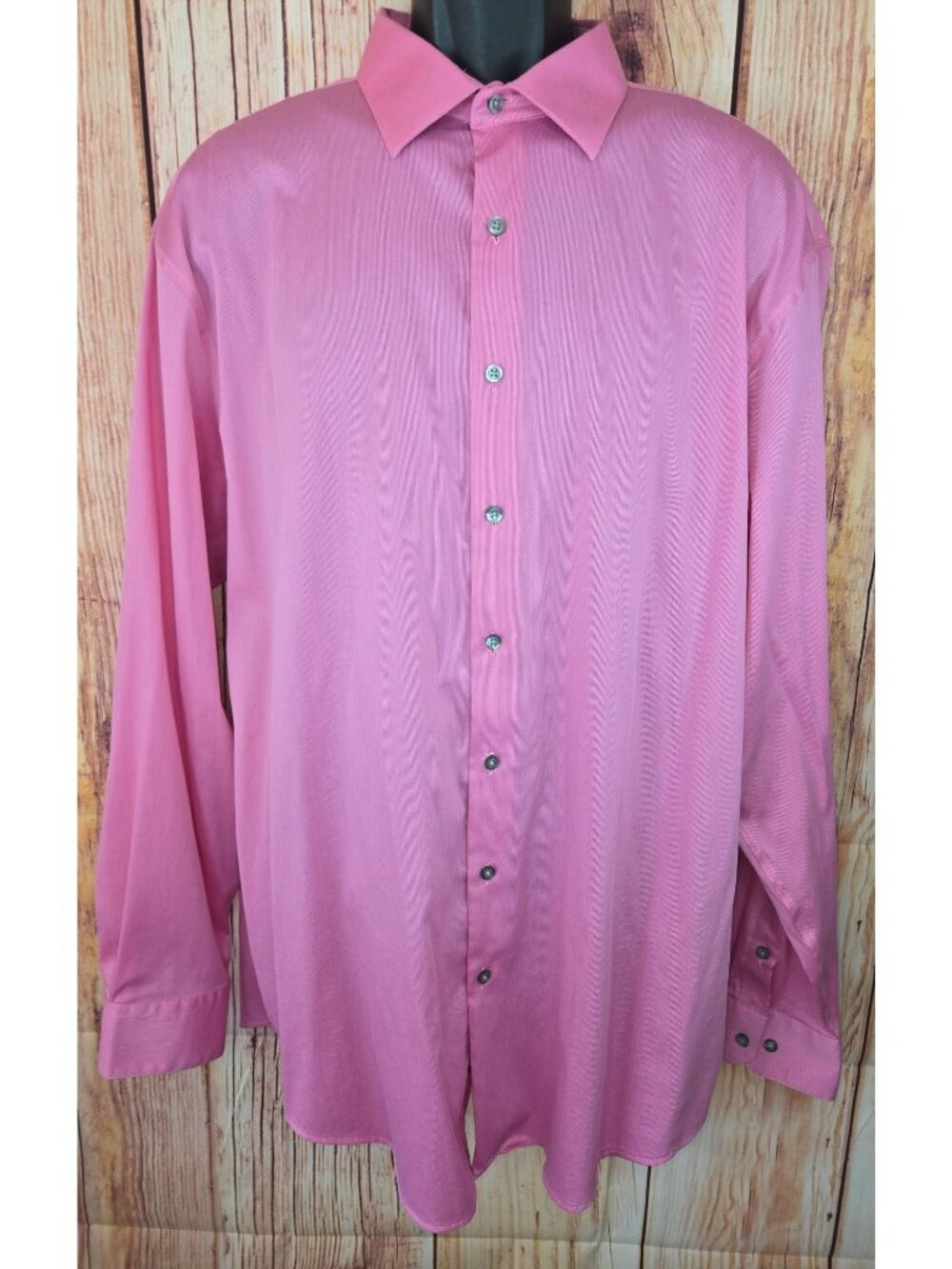 Alfani Mens Pink Long Sleeve Dress Shirt XL Regular Fit